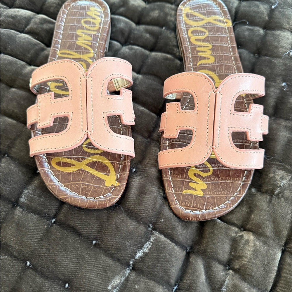 Sam Edelman Blush Pink Cutout Slide Sandals